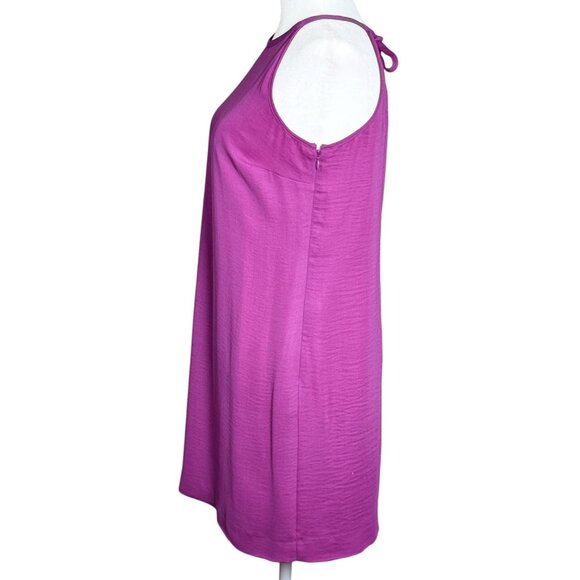 NWOT Banana Republic Womens Dress Size 4P Sleeveless Magenta Halter Tie Back Flo - Picture 2 of 10